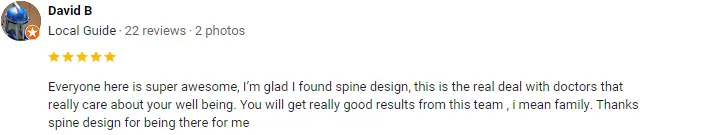 Chiropractic Jupiter FL David B Screenshot Testimonial